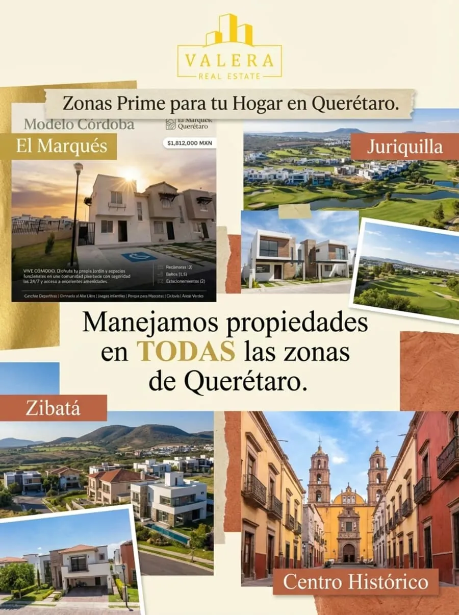 Manejamos propiedades en todas las zonas de Querétaro
